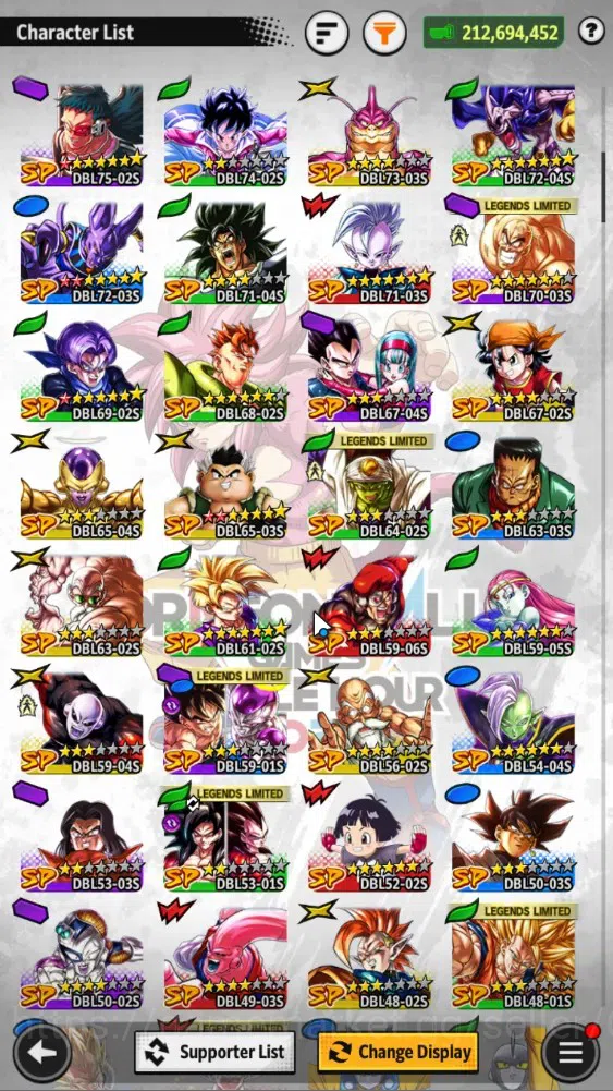 Dragon Ball Legends Accounts 212M TotalPwr|LV168|2UL+4LR+23LL|SSGSS Gogeta,SS G image 7