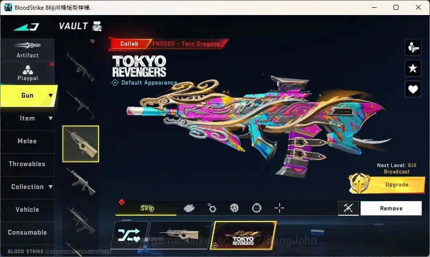 Blood Strike Accounts Collab Skin ASIA |Collab TR Melee: Katana|2 TR Guns|2Collab Strikers|1 Ultra Melee Talon Knife|1 Ultra 3