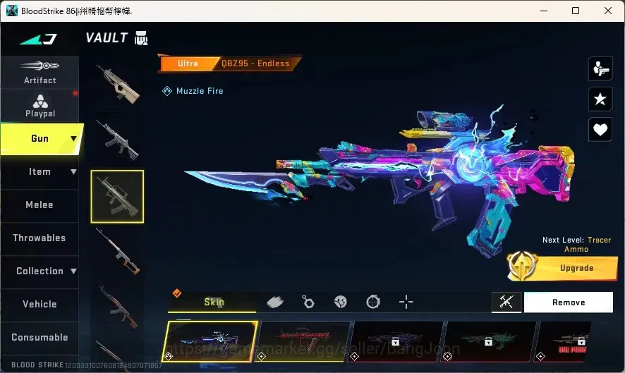 Blood Strike Accounts Collab Skin ASIA |Collab TR Melee: Katana|2 TR Guns|2Collab Strikers|1 Ultra Melee Talon Knife|1 Ultra 4