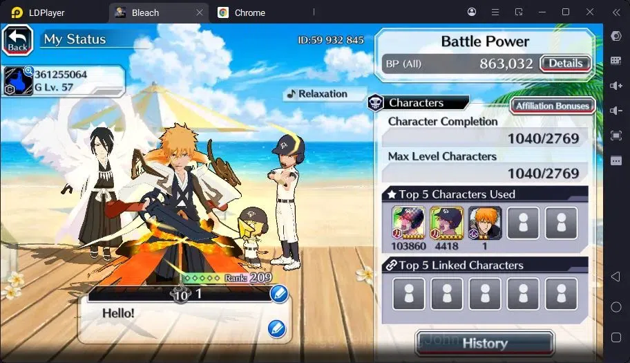 Bleach: Brave Souls Accounts High-End Global | 50.7 Orb + Complate Story| Ichigo7TH,Ichigo8TH,RangikuSwimsuit,UlquioraRSE 3