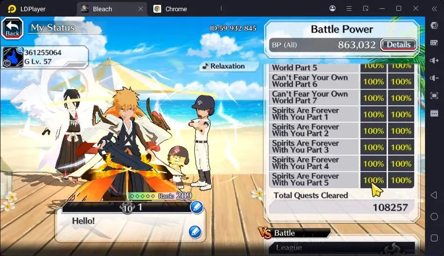 Bleach: Brave Souls Accounts High-End Global | 50.7 Orb + Complate Story| Ichigo7TH,Ichigo8TH,RangikuSwimsuit,UlquioraRSE 6