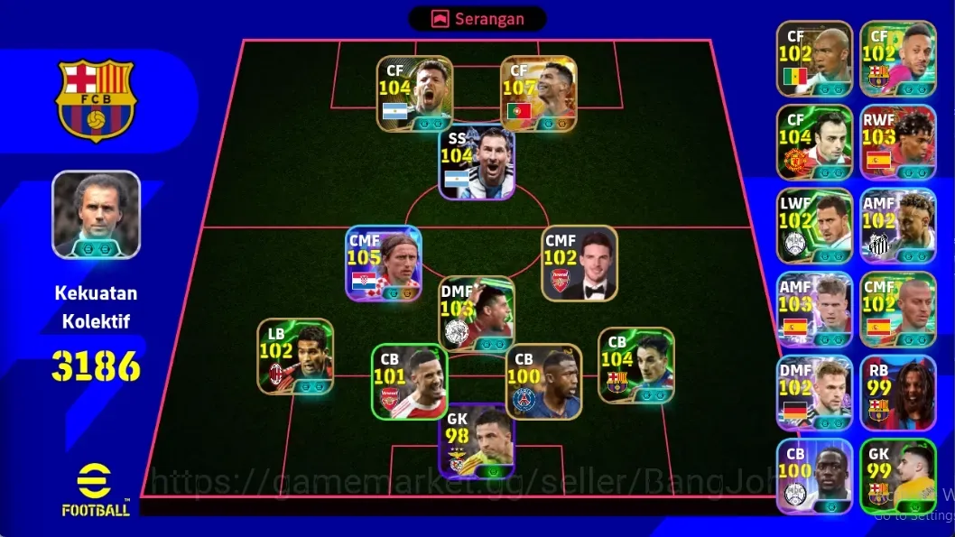 eFootball Accounts Legends & Iconic Players Android|PW 3032|BigT Ronaldo,Epic Berbatov Ferrer MarcoReus Rijkaard Massaro 1