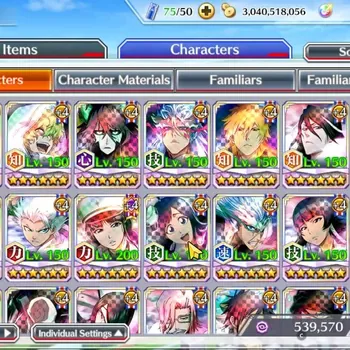 Bleach: Brave Souls Accounts Starter Global|Fresh All Story|TYBW26 Robert,Gremmy,11th Ulquiora,GrimJow,10th