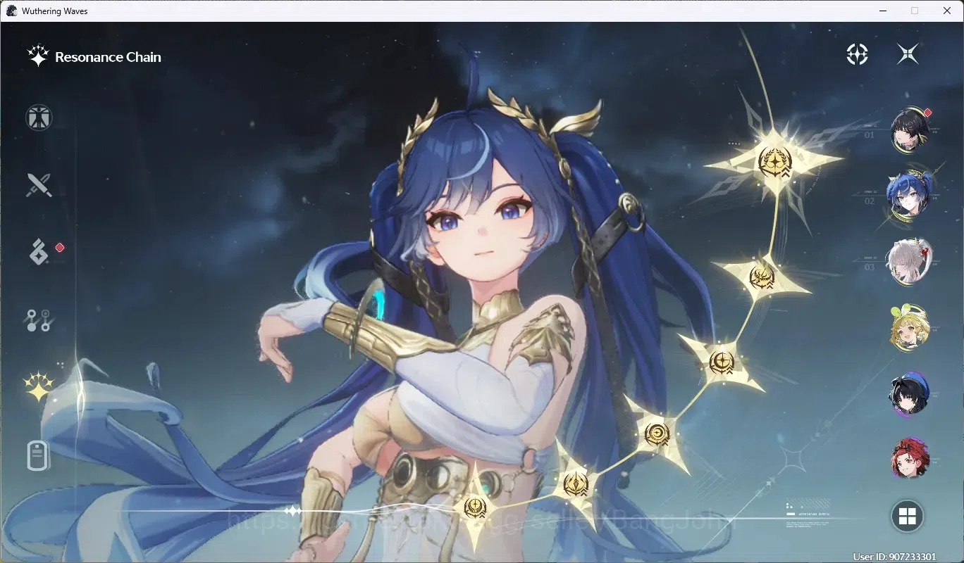 Wuthering Waves Accounts Starter SEA|UL 56 | Rank 6 | 3 Char Limited[Hiyuki Rc1]+Sign,Iuno Rc6, Rebecca|694Astrite|Mc 18