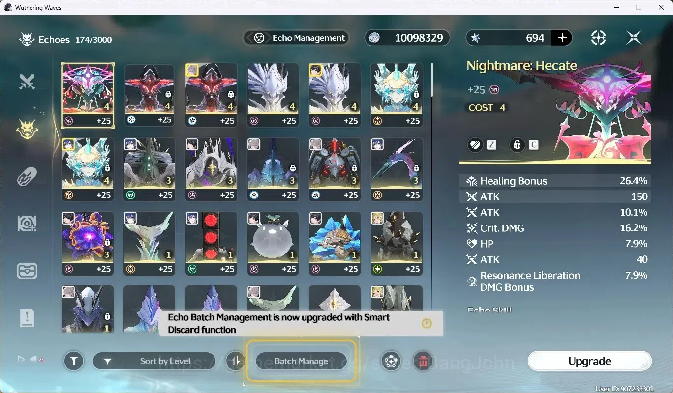 Wuthering Waves Accounts Starter SEA|UL 56 | Rank 6 | 3 Char Limited[Hiyuki Rc1]+Sign,Iuno Rc6, Rebecca|694Astrite|Mc 3