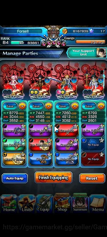 Grand Summoners Accounts Global|Rank 84|19 Ascend|[Roy,Inumuta,Sayaka,LM Is image 3