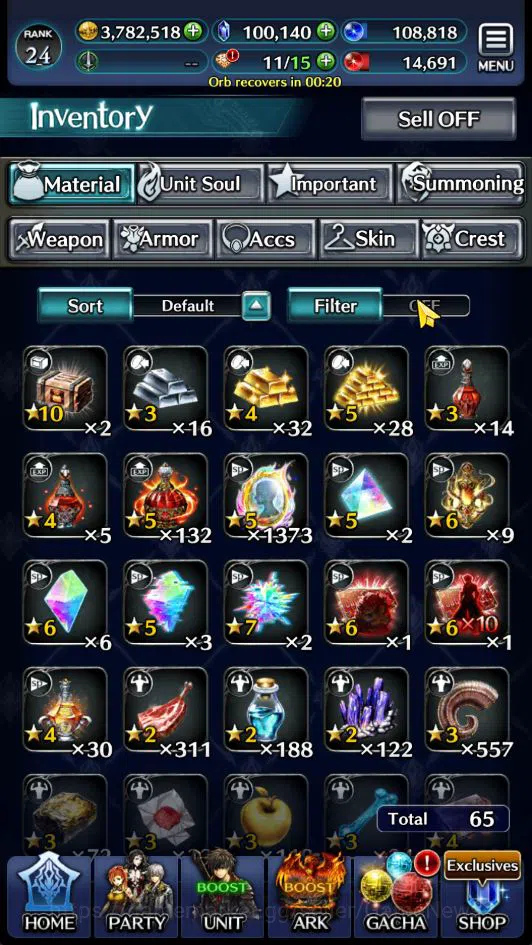 Last Cloudia Accounts GLOBAL Rank 24| 100k Crystal| Collab DMC Vergil +T image 4