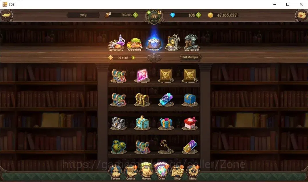 The Seven Deadly Sins: Grand Cross Accounts Endgame Global|463,415 Power |108 Diamonds|LR:Elizabet|Full Colab 10