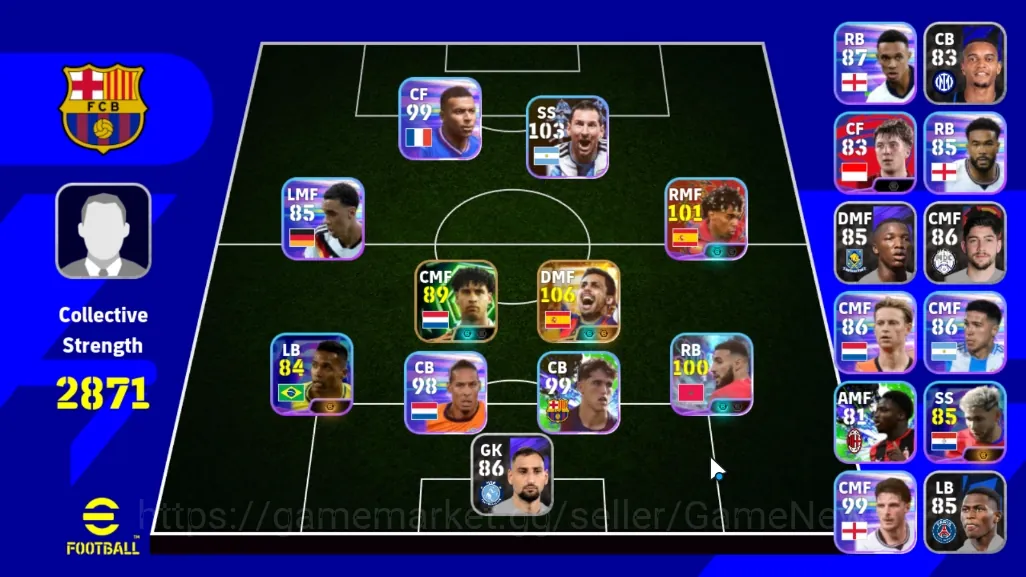 eFootball Accounts Others Android|Power 2871|Big Time Rodri 19 Jul'26|Epic Frank Rijkaard,Show Time Noussair 1