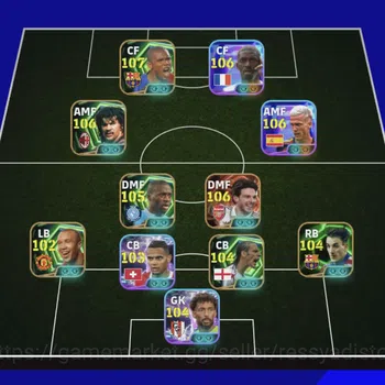 eFootball Accounts Legends & Iconic Players EFOOTBALL TOP TIER | BIGTIME D RICE,NEW CARD O DEMBELE,S ETOO,RUUD GULIT,COLE