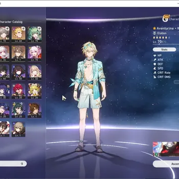 Honkai Star Rail Accounts Mid Game Asia|TL 59|3 Limited| Aventurine Waveflair E1,Huohuo,Gilgamesh +3 Standard Char|Male