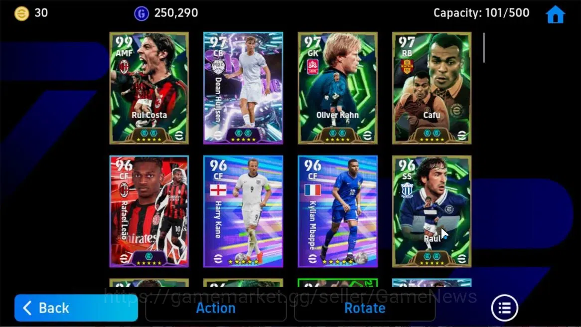 eFootball Accounts Android|Epic Rui Costa,Epic Raul,Epic Cafu,Epic Se image 10