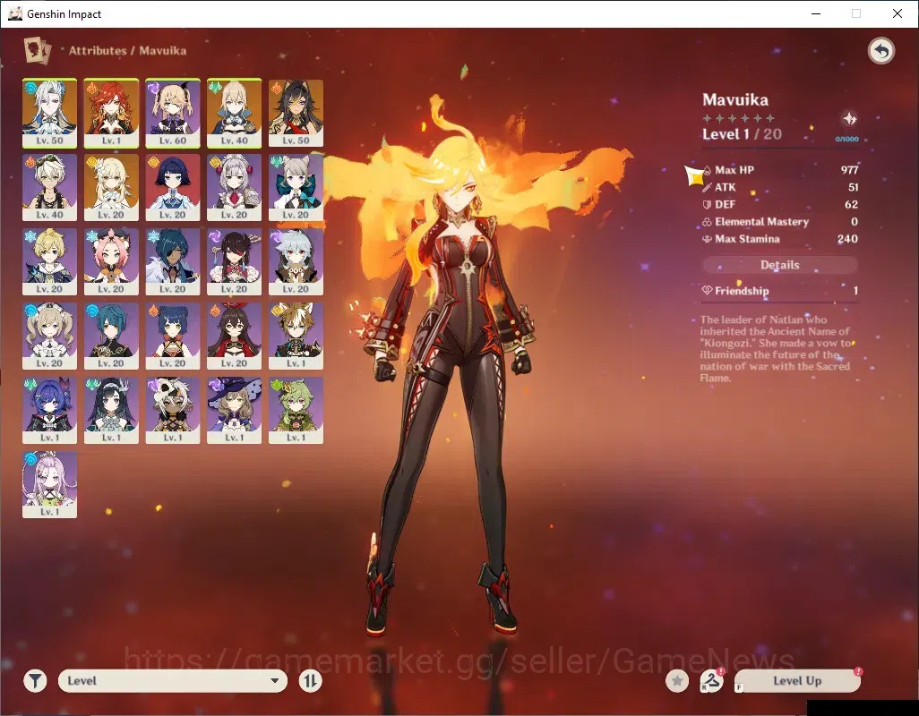 Genshin Impact Accounts Reroll Asia|AR 35|2 Limited + 2 (*5 Standard)|Mavuika,Neuvillette|Low Main Quest|All unset|Mc 2