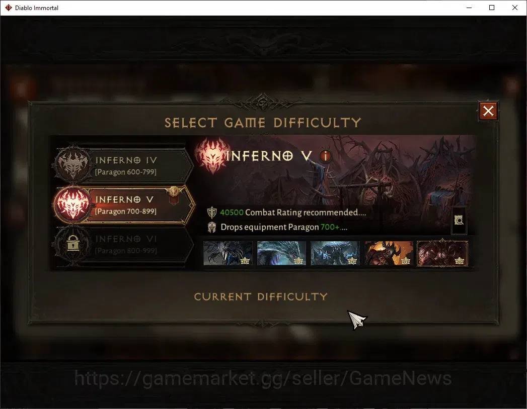 Diablo Immortal Accounts SA - Malah|CS ON|Lv60(720)|Demon Hunter|42k CR|Res image 12