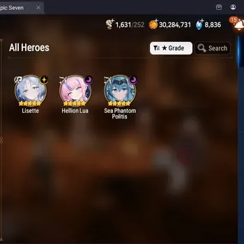 Epic Seven Accounts Starter Global Unverif|Best Starter|3 ML(Lisette,H.Lua,S.P.Politia)|PoH+Bless ON|SS 1.6K|Theater