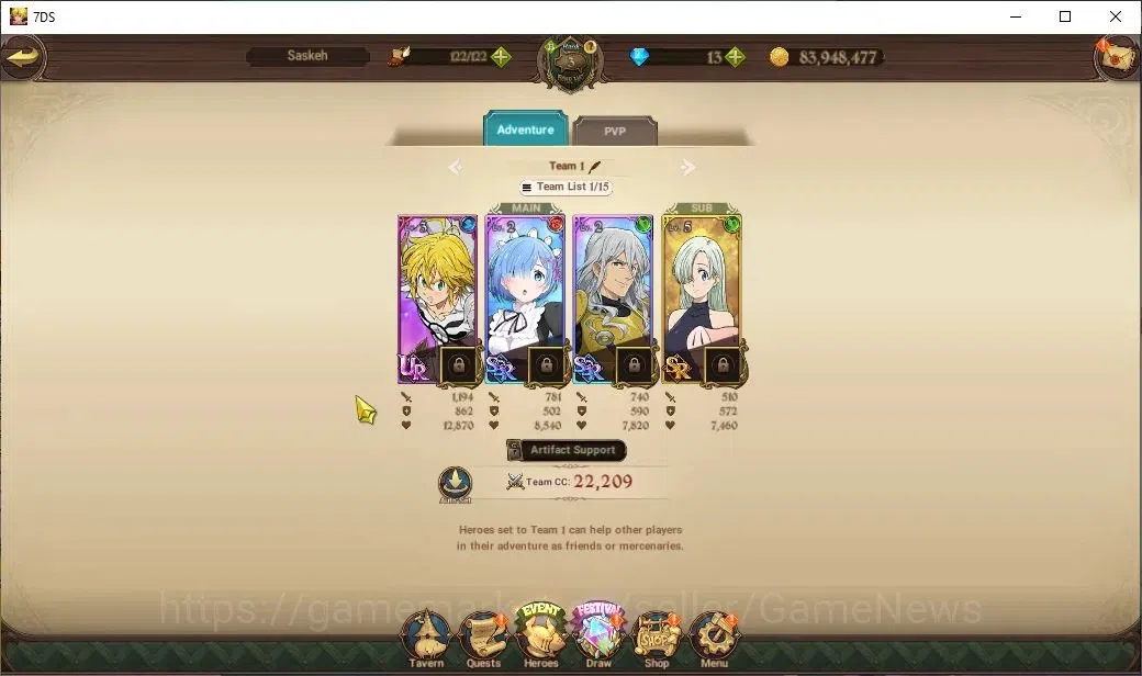 The Seven Deadly Sins: Grand Cross Accounts Global|283K CC|1 LR+3 UR+Collab ReZero|Elizabeth,N image 7