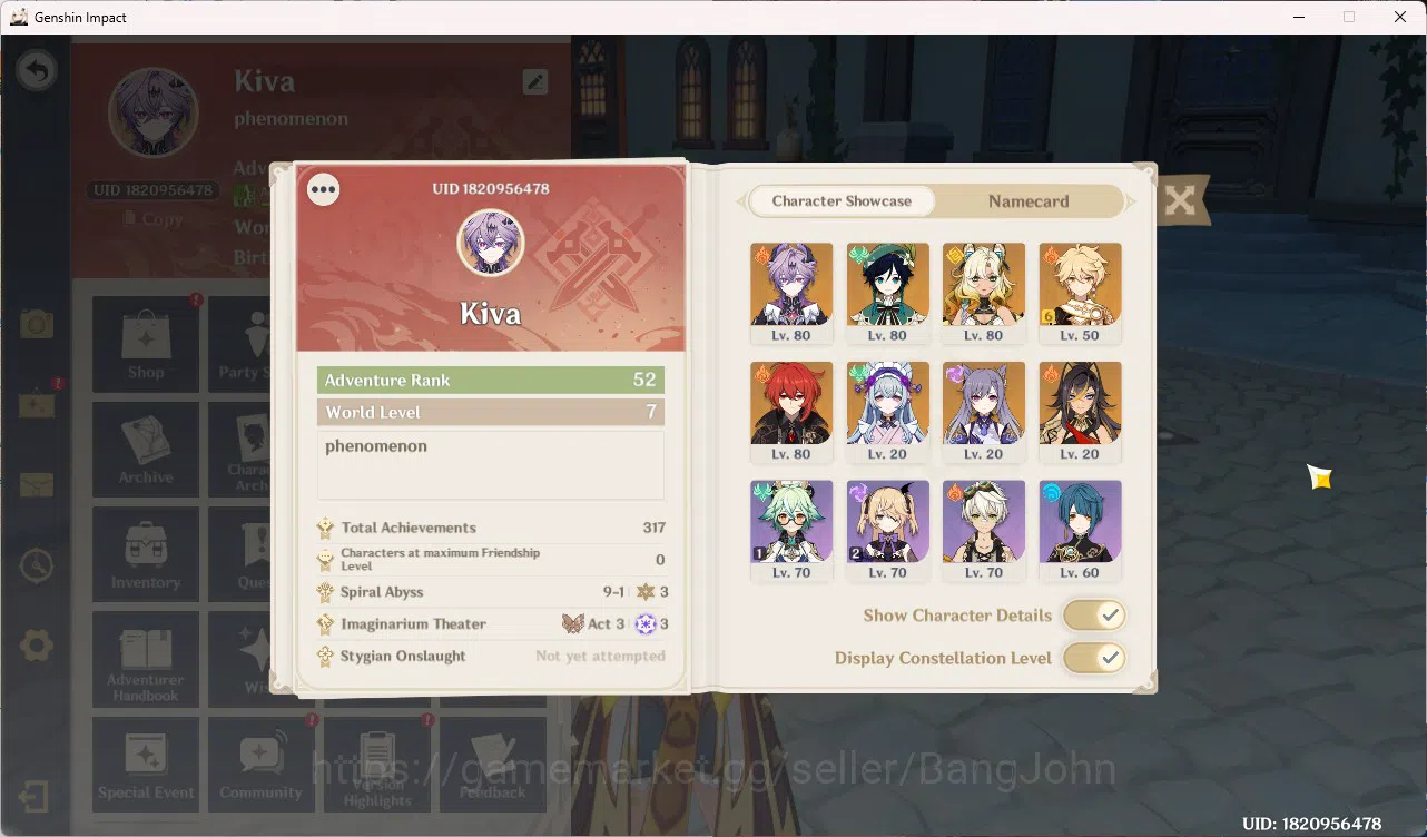 Genshin Impact Accounts Mid-Game | ASIA | AR 52 | 3 Limit Durin | Venti | image 18