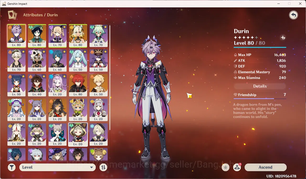 Genshin Impact Accounts Mid-Game | ASIA | AR 52 | 3 Limit Durin | Venti | image 2