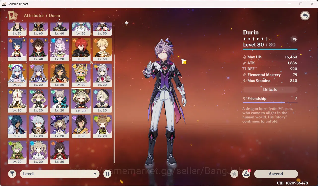 Genshin Impact Accounts Mid-Game | ASIA | AR 52 | 3 Limit Durin | Venti | image 3