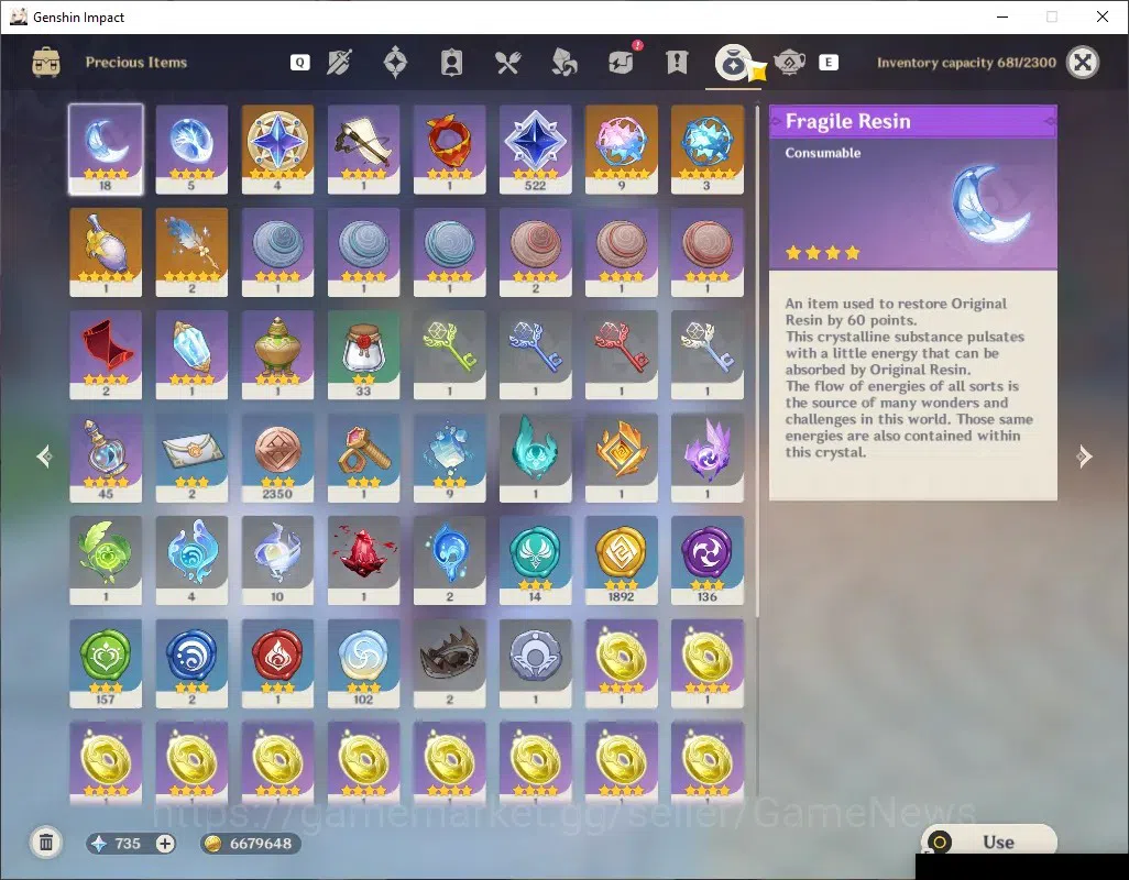 Genshin Impact Accounts ASIA|AR 56|Pream Team Zibai|6Limited+4(5*Weapon)|( image 12