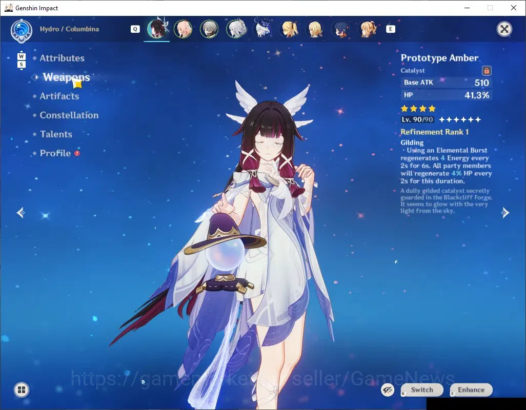 Genshin Impact Accounts ASIA|AR 56|Pream Team Zibai|6Limited+4(5*Weapon)|( image 4