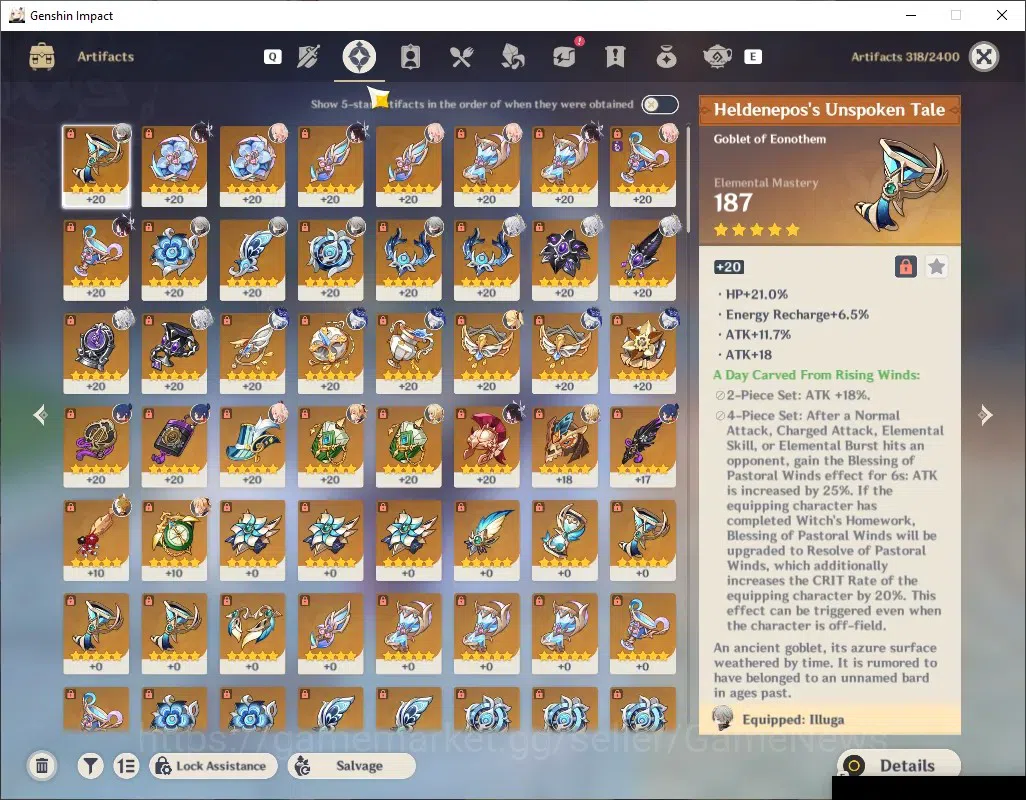 Genshin Impact Accounts ASIA|AR 56|Pream Team Zibai|6Limited+4(5*Weapon)|( image 6