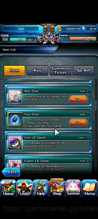 Grand Summoners Accounts Mid-Game Global|Rank 56|10 Ascend|WH 3