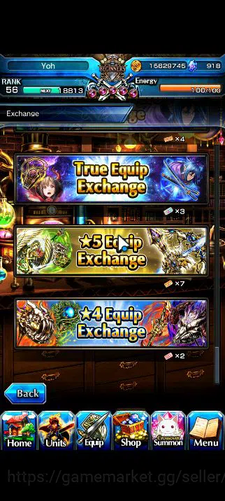 Grand Summoners Accounts Mid-Game Global|Rank 56|10 Ascend|WH 9