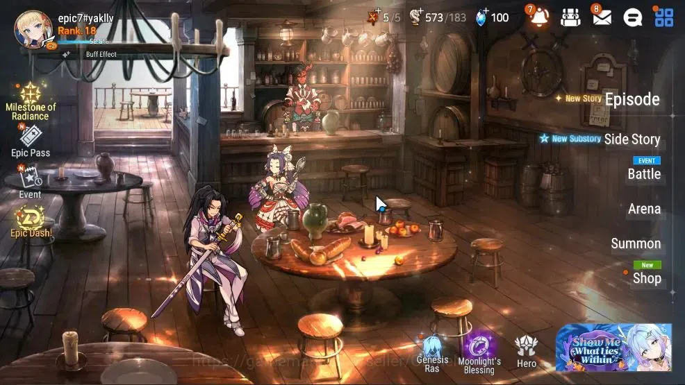 Epic Seven Accounts GLOBAL UnVerif|New Era|2 ML(Rhiana&Lucie,NC Landy) image 1