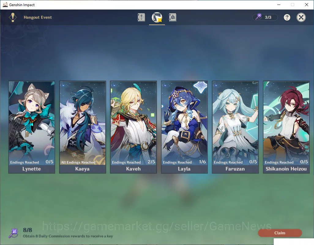 Genshin Impact Accounts Mid Game ASIA|AR 59|15 Limited 11