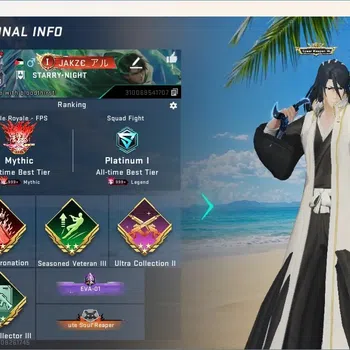 Blood Strike Accounts Collab Skin ASIA | 1 Eternal Gun: MP7-Tidesong Lv3|2 Ultra Melee: The Iron, Shuriken|5 Collab Guns|7
