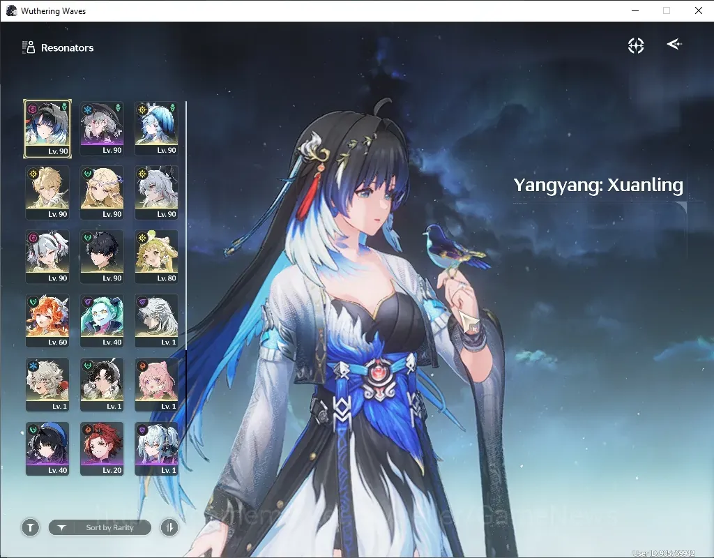 Wuthering Waves Accounts Starter SEA|UL 69|8 Limited (Yangyang:Xuanling,Luuk,Camellya,Zani)+Sign Carthetyia,Shorekeeper 1