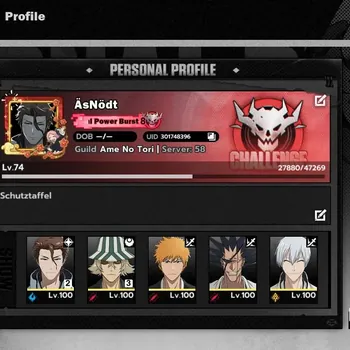 BLEACH: Soul Resonance Accounts Nuverse SEA |Lv 74|10 SSR 8 Sign (Urahara B3,Aizen B2Tosen B2,Madarame B1,ETC)|Log