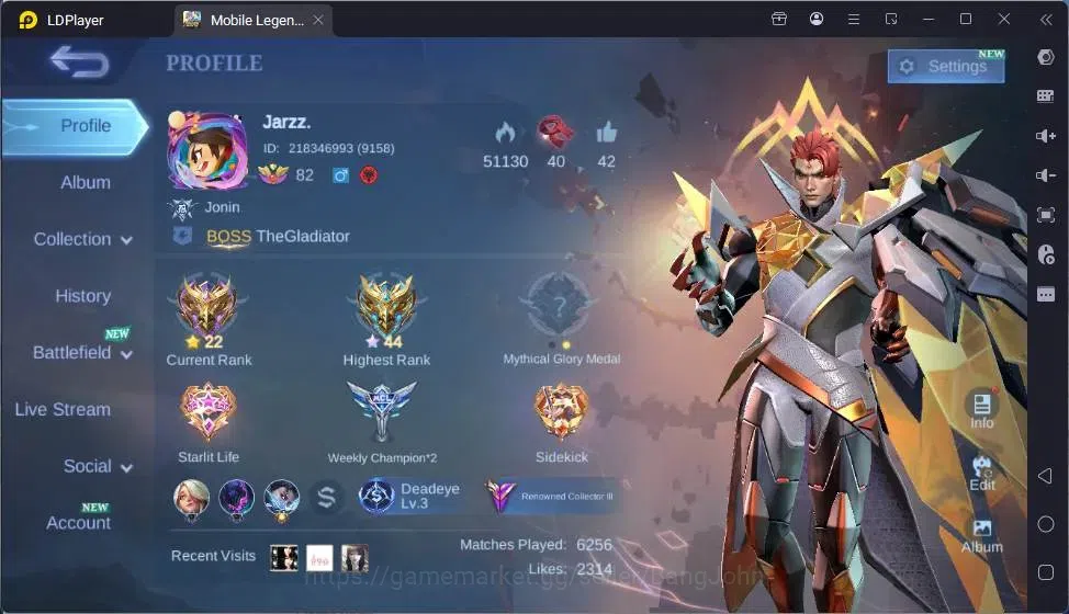 Mobile Legends: Bang Bang Accounts Global|Hero 132|Skin 266|Renowned|Collector Balmon image 17