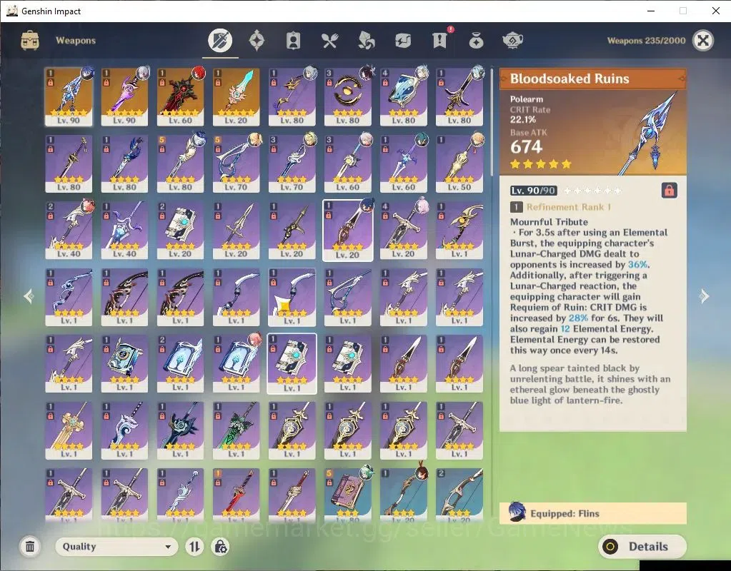 Genshin Impact Accounts ASIA | AR 56 | 9 Limit+4(*5WeP) | (Flins,AyakaC1)+ image 6