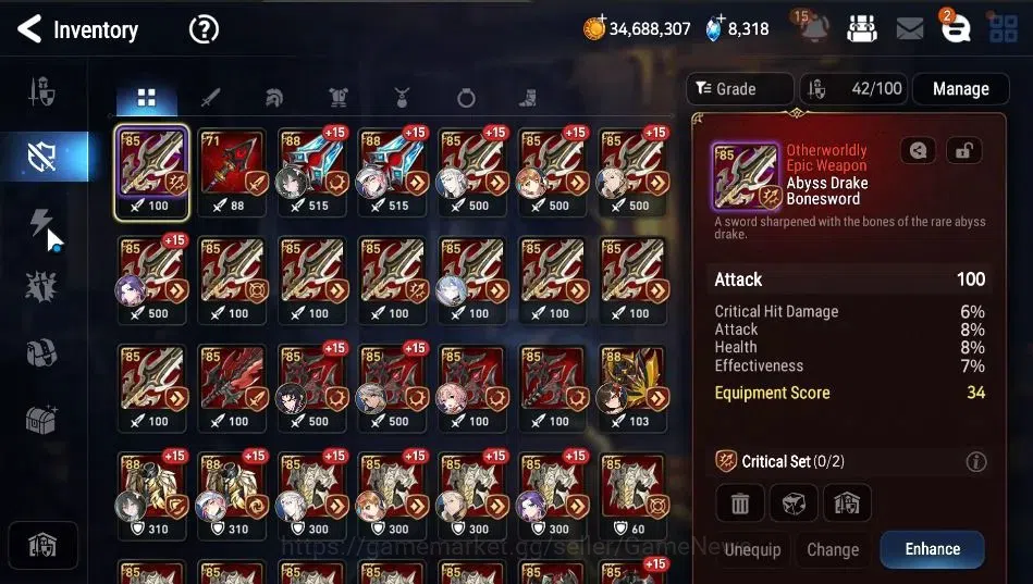 Epic Seven Accounts GLOBAL|UnVerif|4 ML|(Rhiana&Luciel,Zio,SP Politis, image 19
