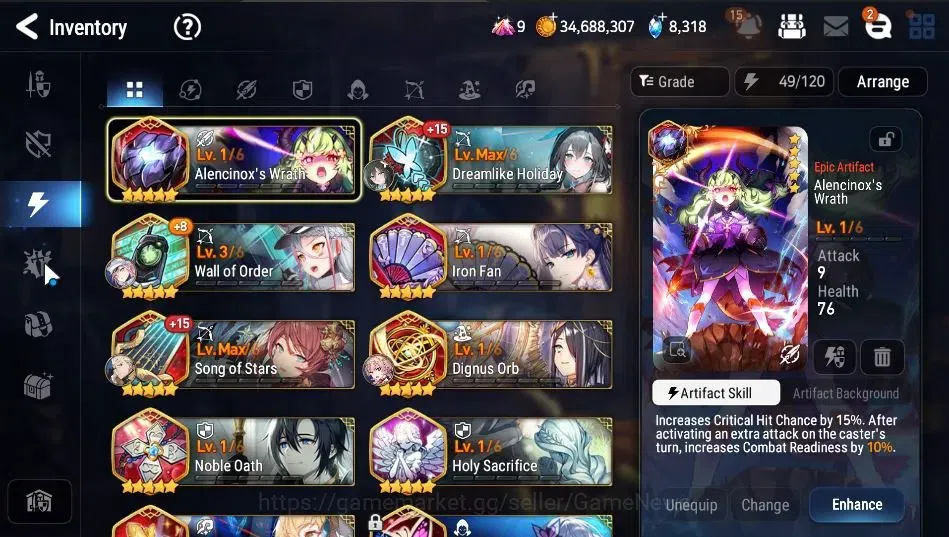 Epic Seven Accounts GLOBAL|UnVerif|4 ML|(Rhiana&Luciel,Zio,SP Politis, image 20