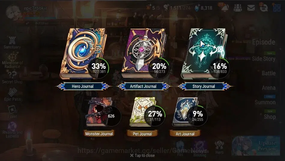 Epic Seven Accounts GLOBAL|UnVerif|4 ML|(Rhiana&Luciel,Zio,SP Politis, image 3