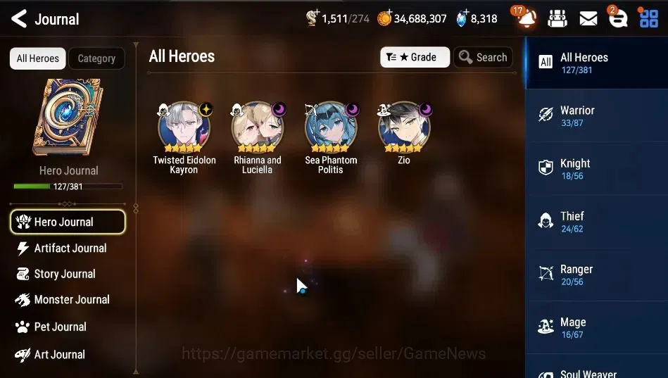Epic Seven Accounts GLOBAL|UnVerif|4 ML|(Rhiana&Luciel,Zio,SP Politis, image 4