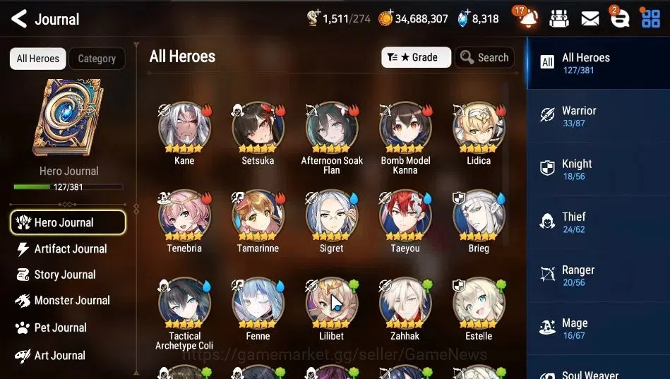 Epic Seven Accounts GLOBAL|UnVerif|4 ML|(Rhiana&Luciel,Zio,SP Politis, image 5