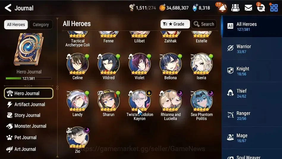 Epic Seven Accounts GLOBAL|UnVerif|4 ML|(Rhiana&Luciel,Zio,SP Politis, image 6
