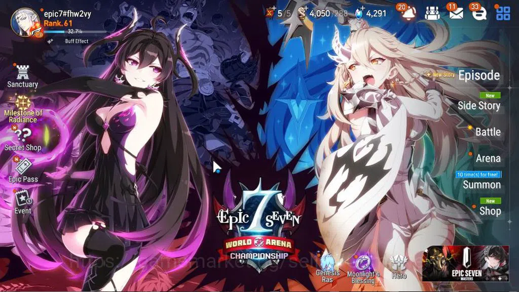 Epic Seven Accounts GLOBAL Unverif|New Era|8 ML(Salome,EIlynav,DK Shar image 1