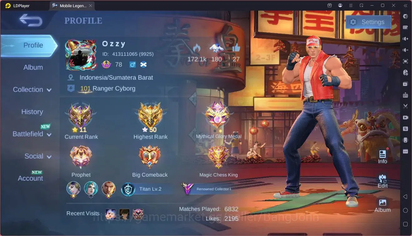 Mobile Legends: Bang Bang Accounts Collector Global |Hero 126|Skin 285|Renowned|KOF Paquito,Karina|Prime Beatrix,YZ|Sanrio 1
