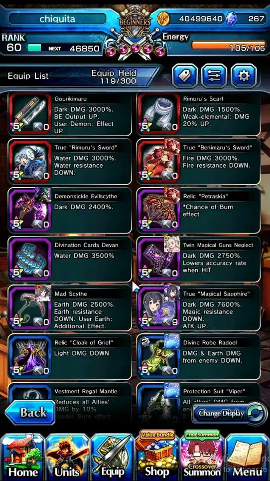 Grand Summoners Accounts Global|Rank 60|Fresh Story|267 cc|5 Ascend[Okarun, image 4