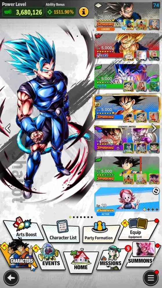 Dragon Ball Legends Accounts Starter|115M Total Power|LV 147|1LR+1UL+5LL|SSRS(G image 2