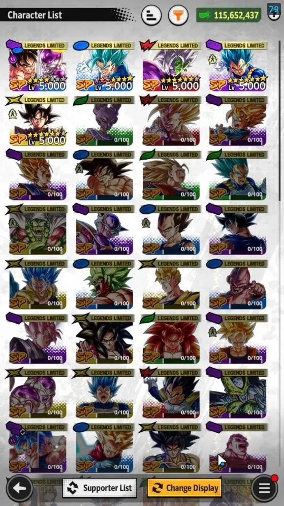 Dragon Ball Legends Accounts Starter|115M Total Power|LV 147|1LR+1UL+5LL|SSRS(G image 5