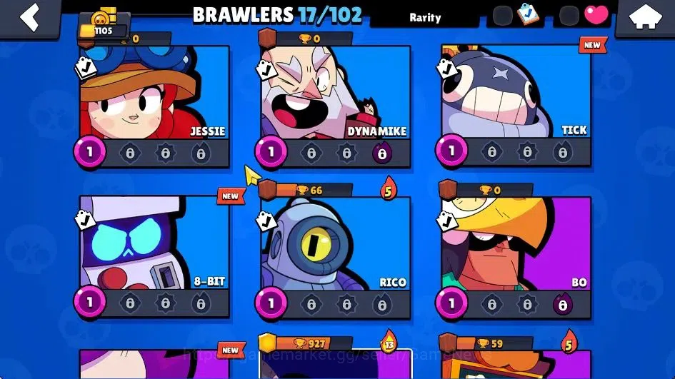 Brawl Stars Accounts 1105 Trophy|17 Brawlers 1 Max Lvl (Edgar)|2 Legend image 10