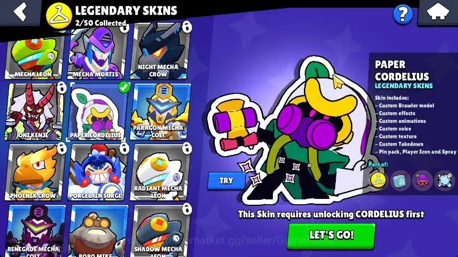 Brawl Stars Accounts 1105 Trophy|17 Brawlers 1 Max Lvl (Edgar)|2 Legend image 13
