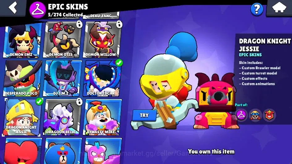 Brawl Stars Accounts 1105 Trophy|17 Brawlers 1 Max Lvl (Edgar)|2 Legend image 16