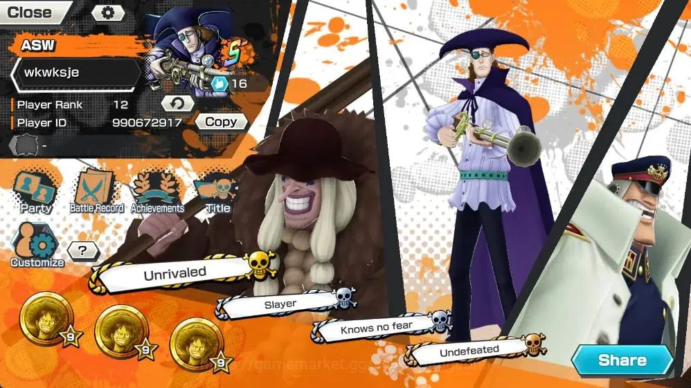 One Piece Bounty Rush Accounts Global | EX 3 | PR 12 | STE V Nusjuro MAX, GP Edw image 2